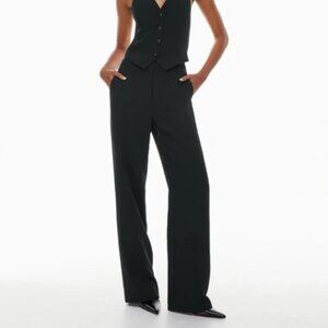 Aritzia Black Wide-Leg Trousers